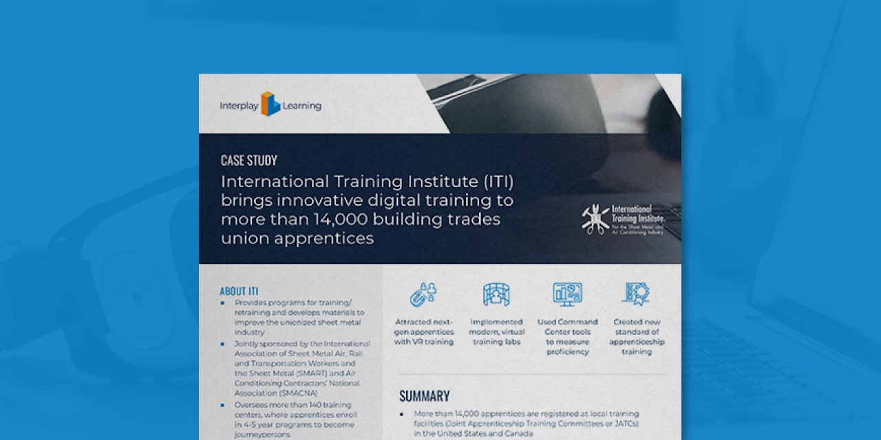 A snapshot of a case study on ITI using digital training for skilled trades