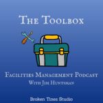 The Toolbox podcast with a blue background