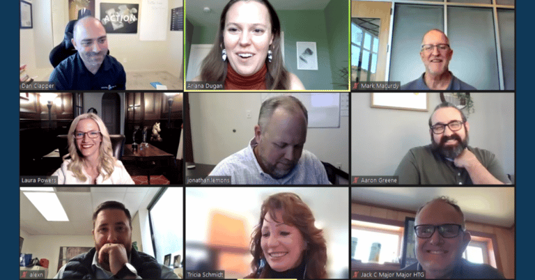 Interplay's executive advisory board on a video call