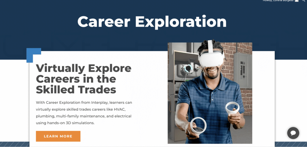interplay learning career exploration website page
