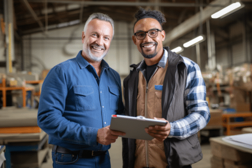 Two men in a registered apprenticeship program