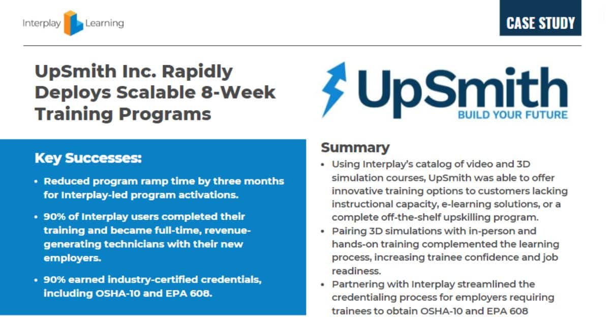 UpSmith Deploys Scalable Training Program With Interplay