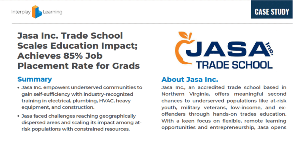 a newspaper article about the jasa trade school and the jasa trade school