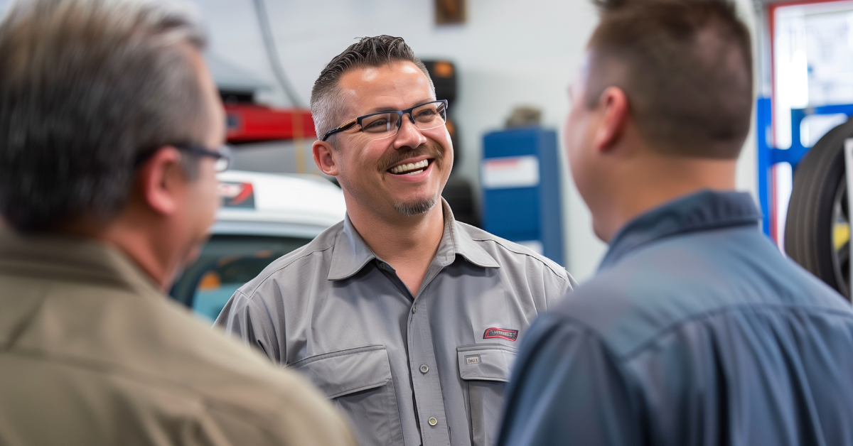 The Role of Training in Retention featured image of three men in a workshop setting conversing with each other