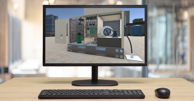 A digital trades program shown on a desktop computer